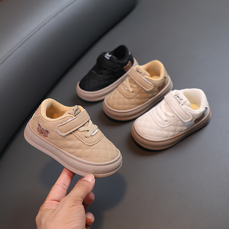 Kid's Sneakers Toddler Casual Sports Shoes for Boys PU Leather Kidszworld Kids Hook & Loop Students Girls School Running Shoes Size 21 - 30 K0203