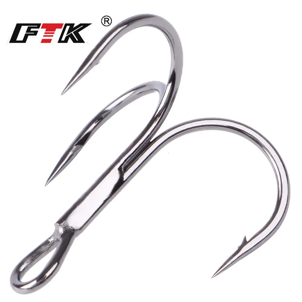 FTK Treble Hook Baitholder Bass Fishing Hook Lure Holder Fly Tying Crank Hook Set Saltwater Needle Fishhook 251103