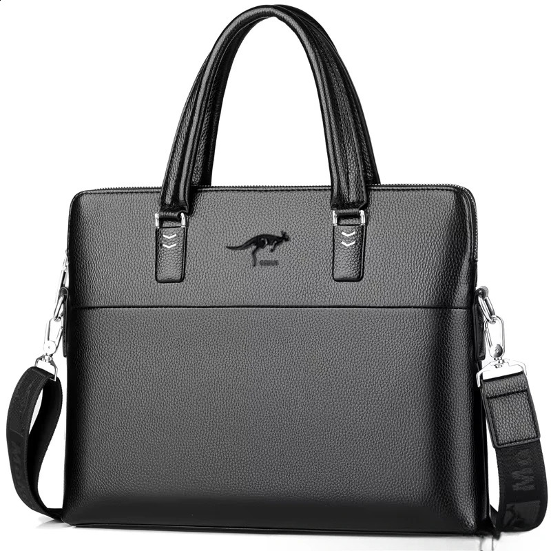 Shoulder Bag Cross Body Bag Mens PU Leather Horizontal Style Mens Backpack Business Document Leather Bag Public Document Bag 250410