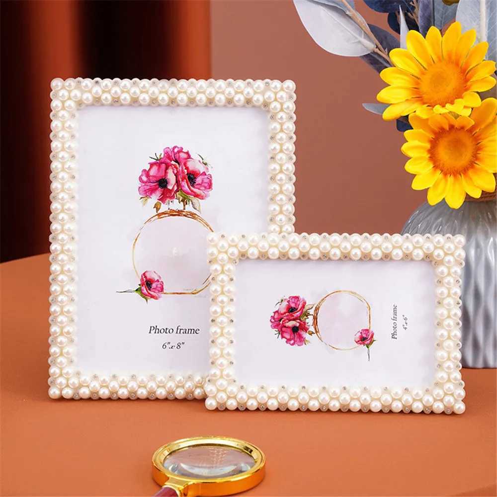 French Vintage Pearl Photo 367810Heart-shaped Round Square European Light Luxury Childrens Frame Home Decoration L251110 H260306