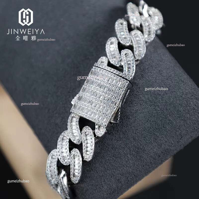 Hip Hop Jewelry Custom Brass 5A Zircon Dia Cuban k Chain Iced Out Men Necklace