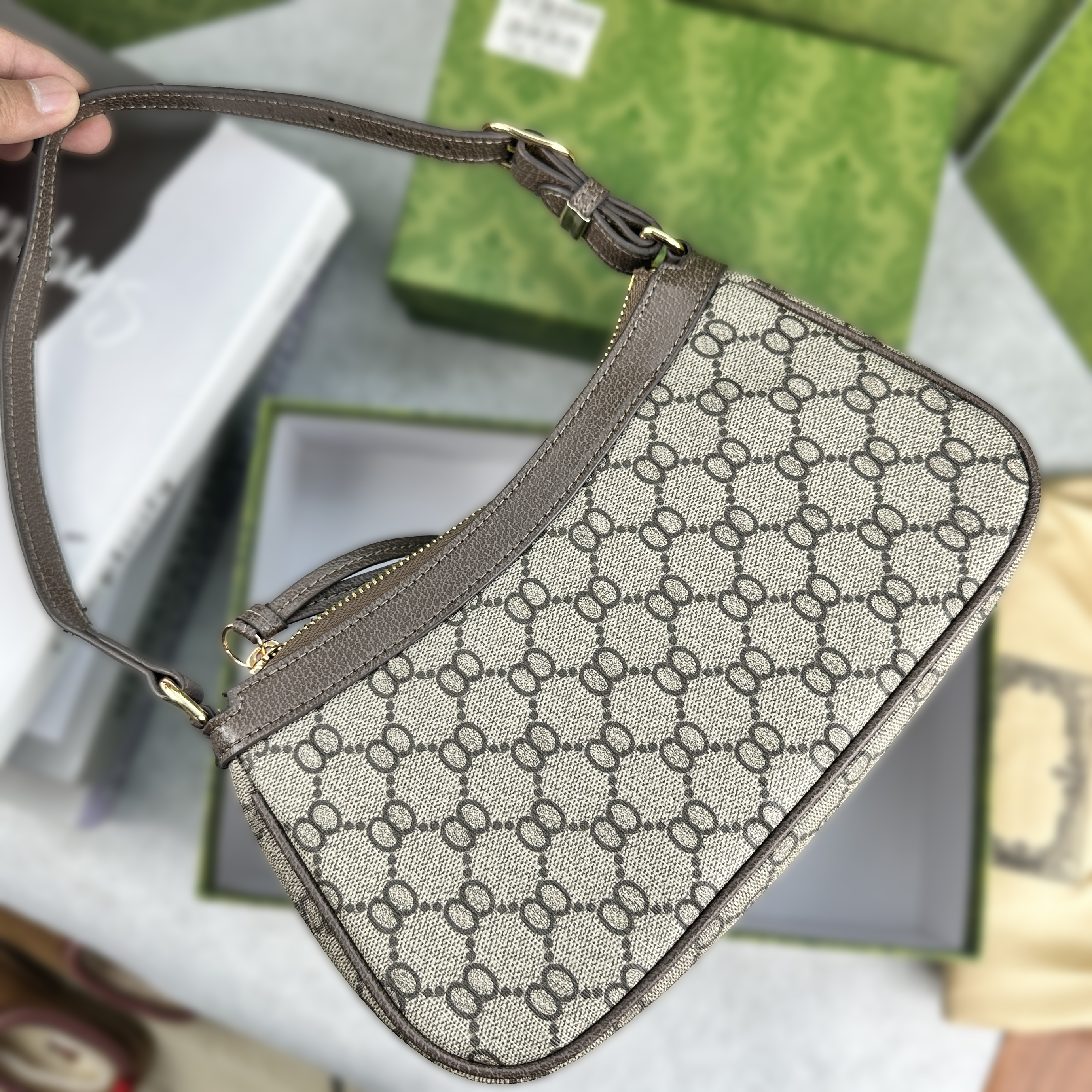 Ophidia Designer Classic Brown Wallet bag Date Code Handbag Purse Shoulder Printing Cross body Messenger s Designers Mini Armpit Bag Beach designer ba