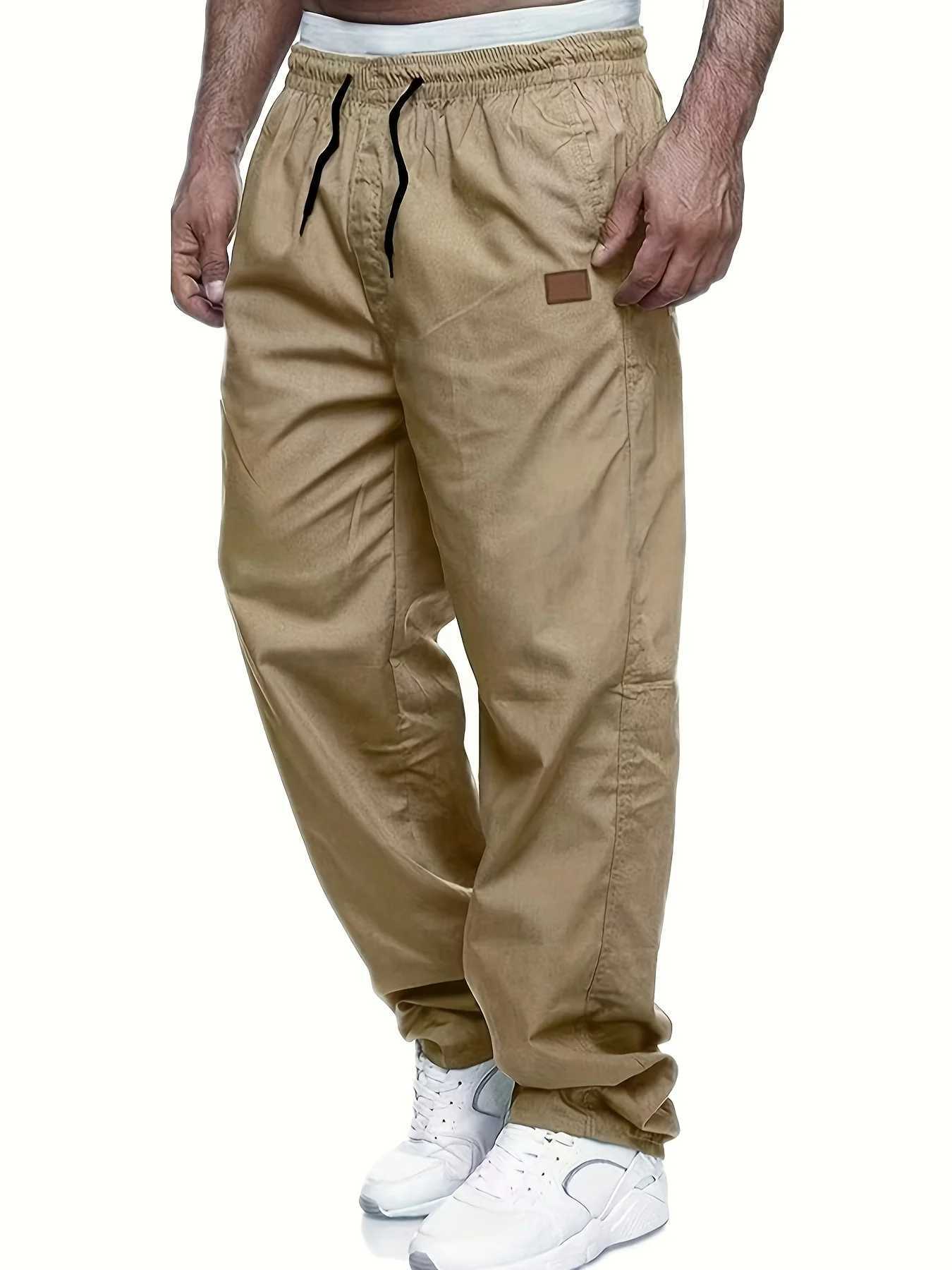 Mens casual jogging pants for relaxation suitable for cargo pants drag and drop sports pants hiking outdoor diagonal sports pantsXJ250410