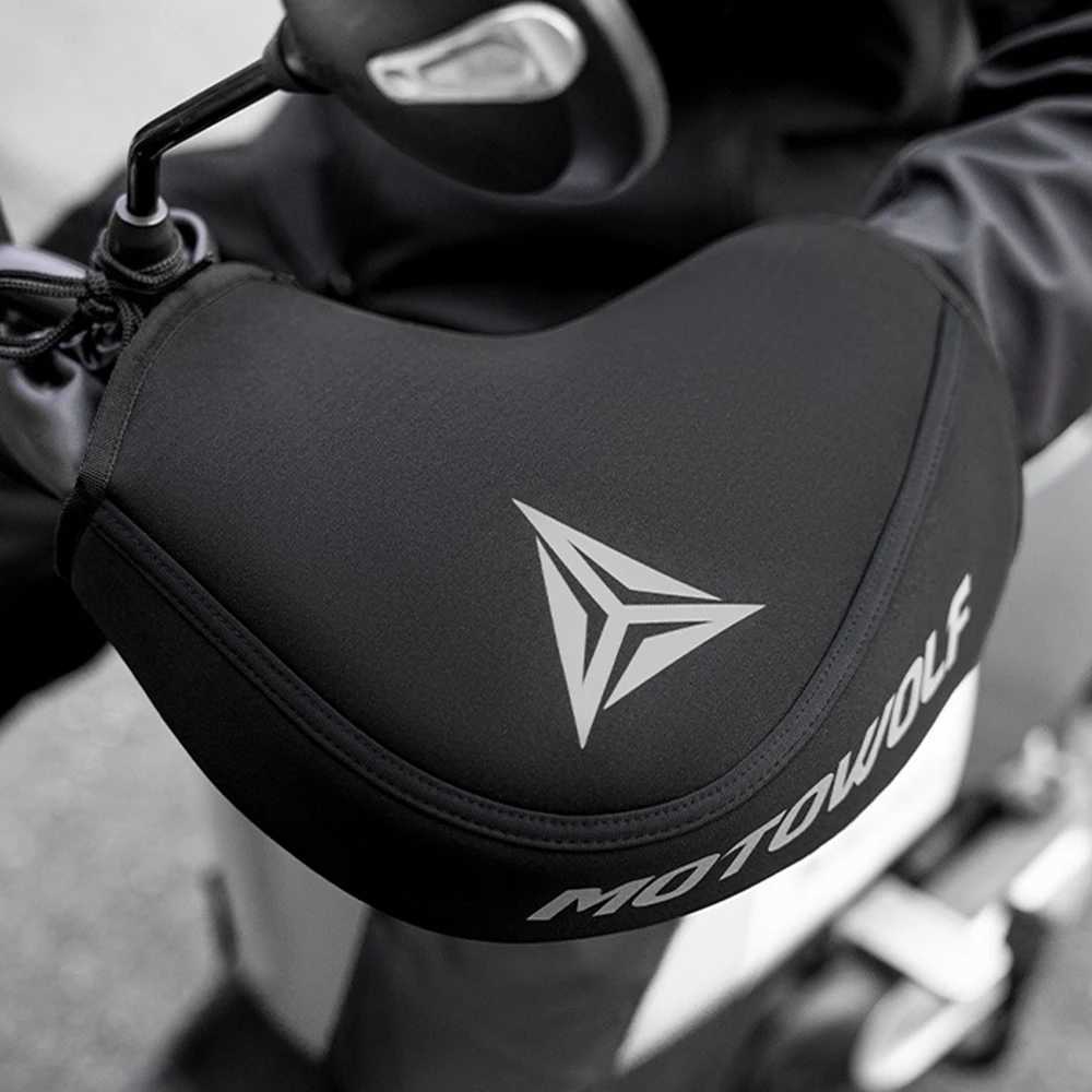 Motorcycle Handlebar Muffs Guantes Protective Motorcycle Scooter Thick Warm Grip Handle cover Rainproof Winter Warmer Gloves S25118