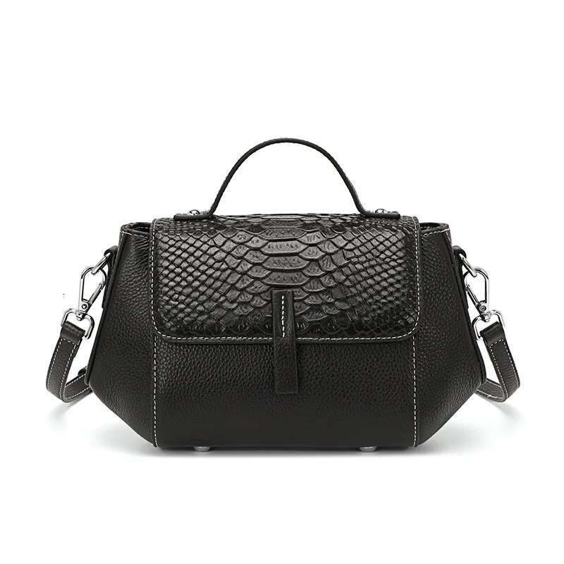 Small Shoulder Genuine Leather Women's Handbag Soft Cowhide Ladies Crossbody Messenger Bag Handheld Shell Purse High Quality