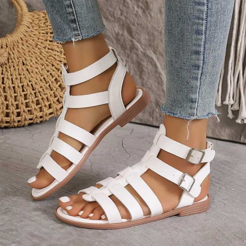 Luxury Womens Sandals Summer Elegant Womens Sandals Low High Heels Casual Gladiator White Fishtoe Designer SandalsXJ250410