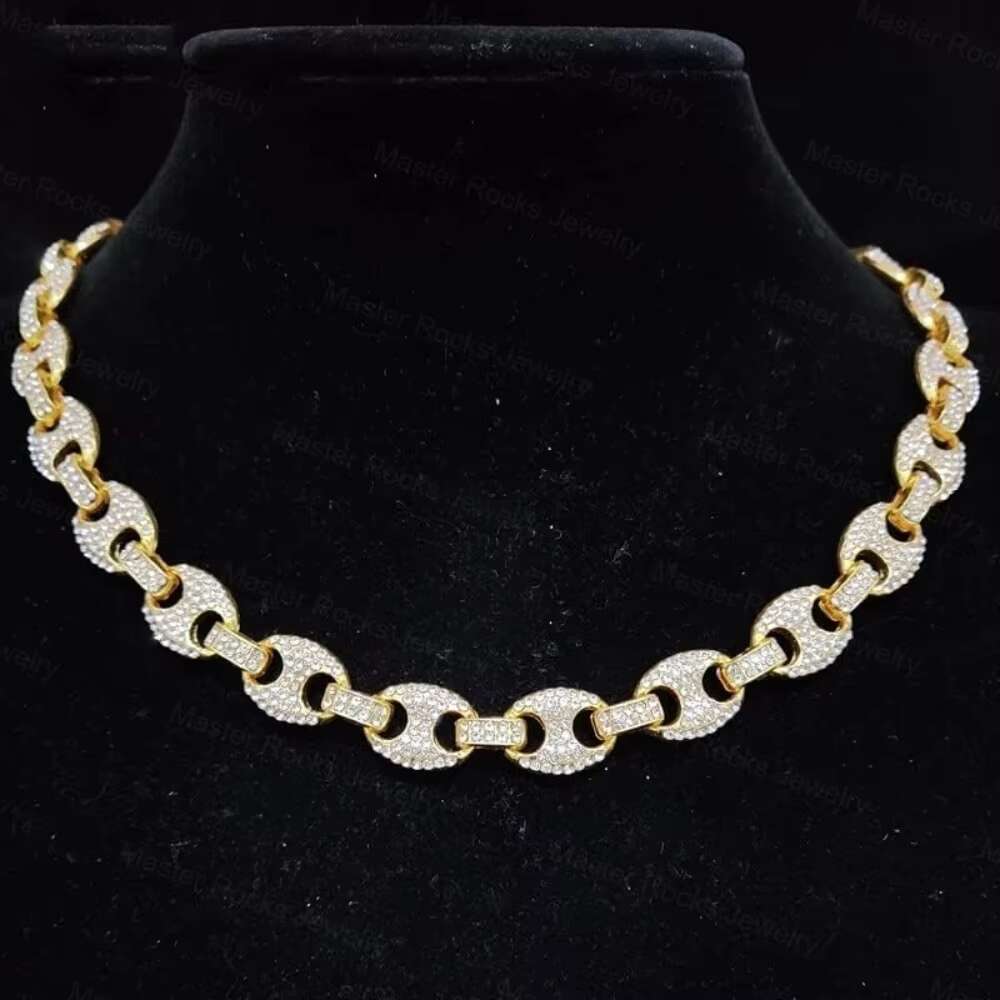Moissanite Cuban Necklace 925 Sterling Silver Pass Diamond Tester Iced Out Vvs Diamond Moissanite Cuban Chain