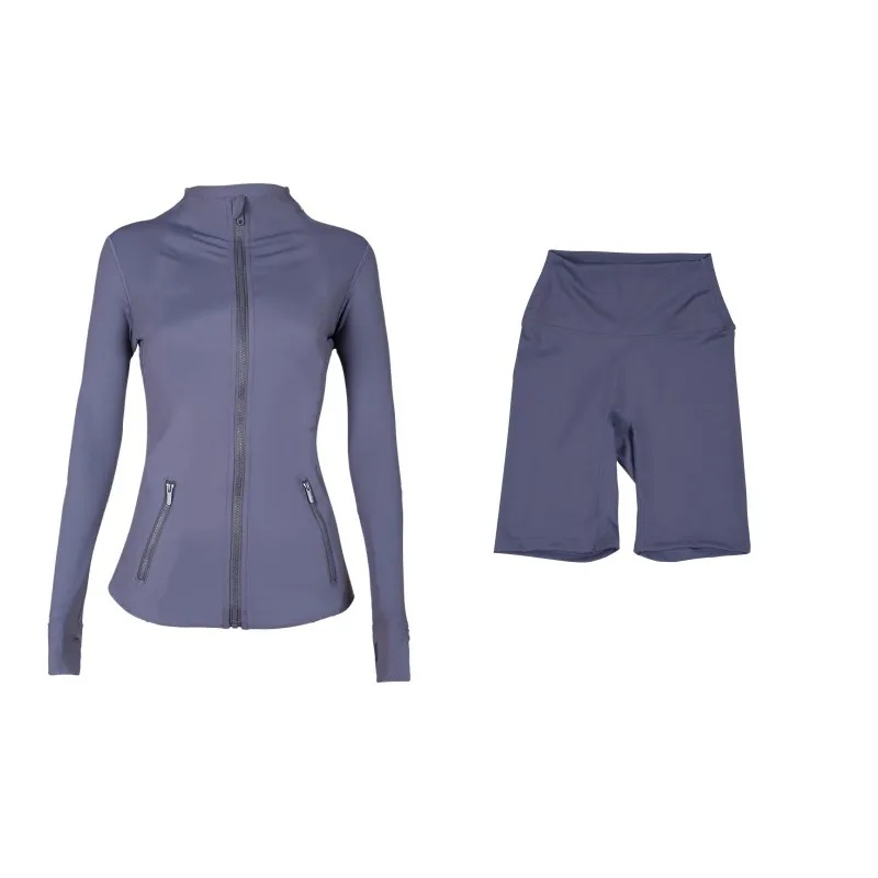 Workout Yoga Sets Shorts Leggings High Waist Sports Jackets Coat Elastic Sportswear Outfits Pants Gym Suits jackets sets gym set gym set