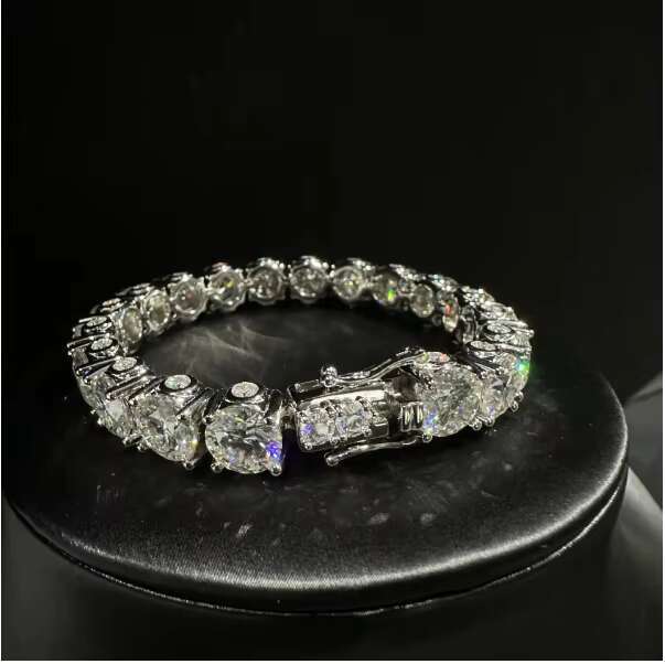 High Quality 9mm Moissanite Jewelry 3ct Woman Moissanite Tennis Chain Bracelets