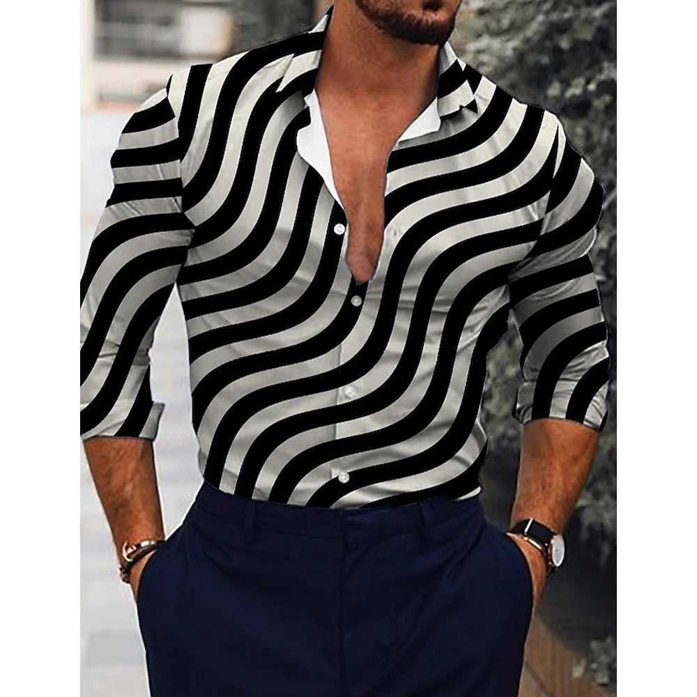 New Hawaiian Piano Luxury Designer Shirts For Men Single Breasted Tops Casual 3D Print Long Sleeve Gentleman Clothing floral K251110