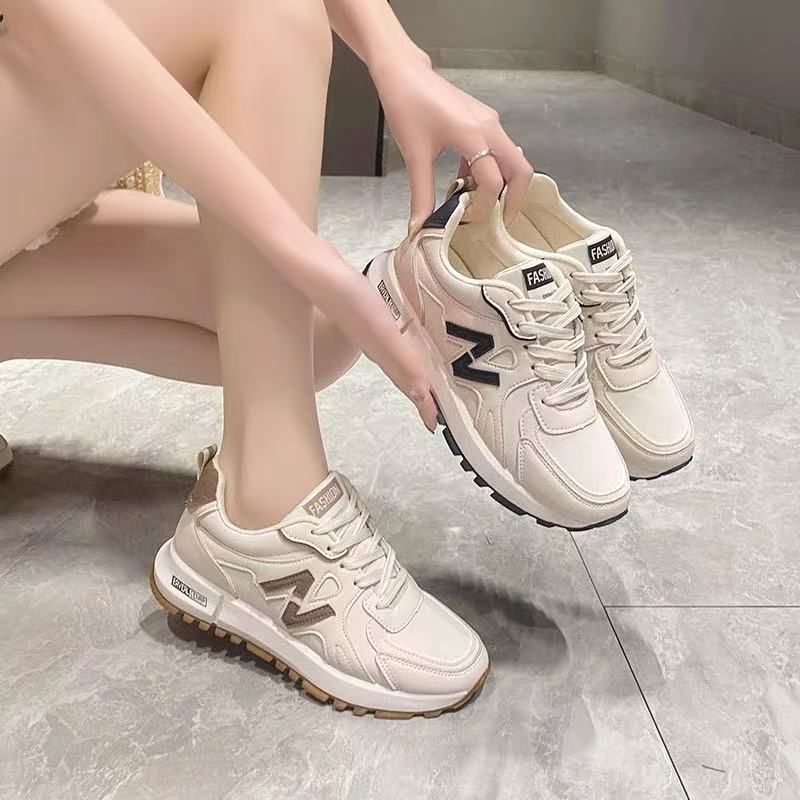 Sneakers Women's Spring Autumn 2025 New Versatile Non-slip Casual Women's Shoes Soft Sole Lightweight Running White Shoes Soft-soled Lightwe