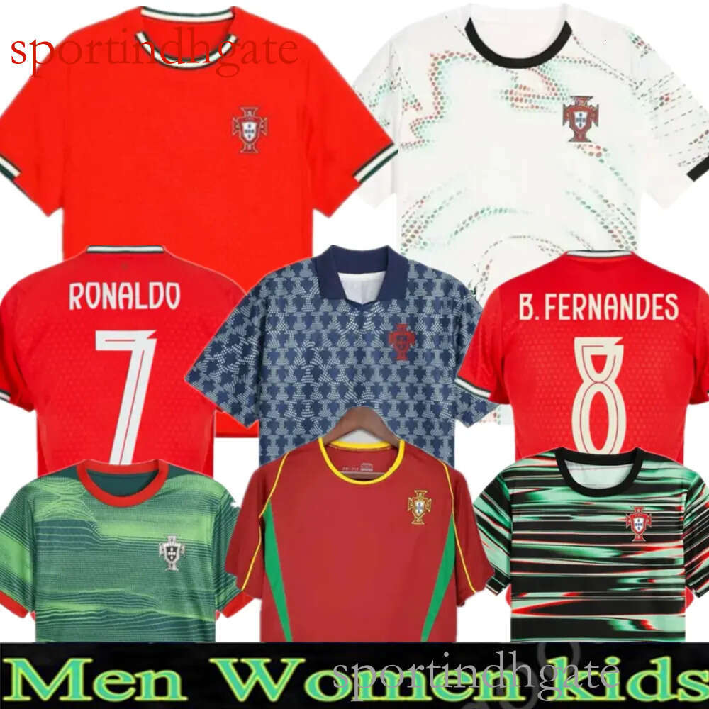 2025 2026 Euro Cup Poruguesa Porugal soccer jerseys RONALDO JOAO FELIX PEPE BERMARDO B.FERNANDES camisa de fuebol 26 27 J.MOUTINHO fooball shir Men Kids high quality