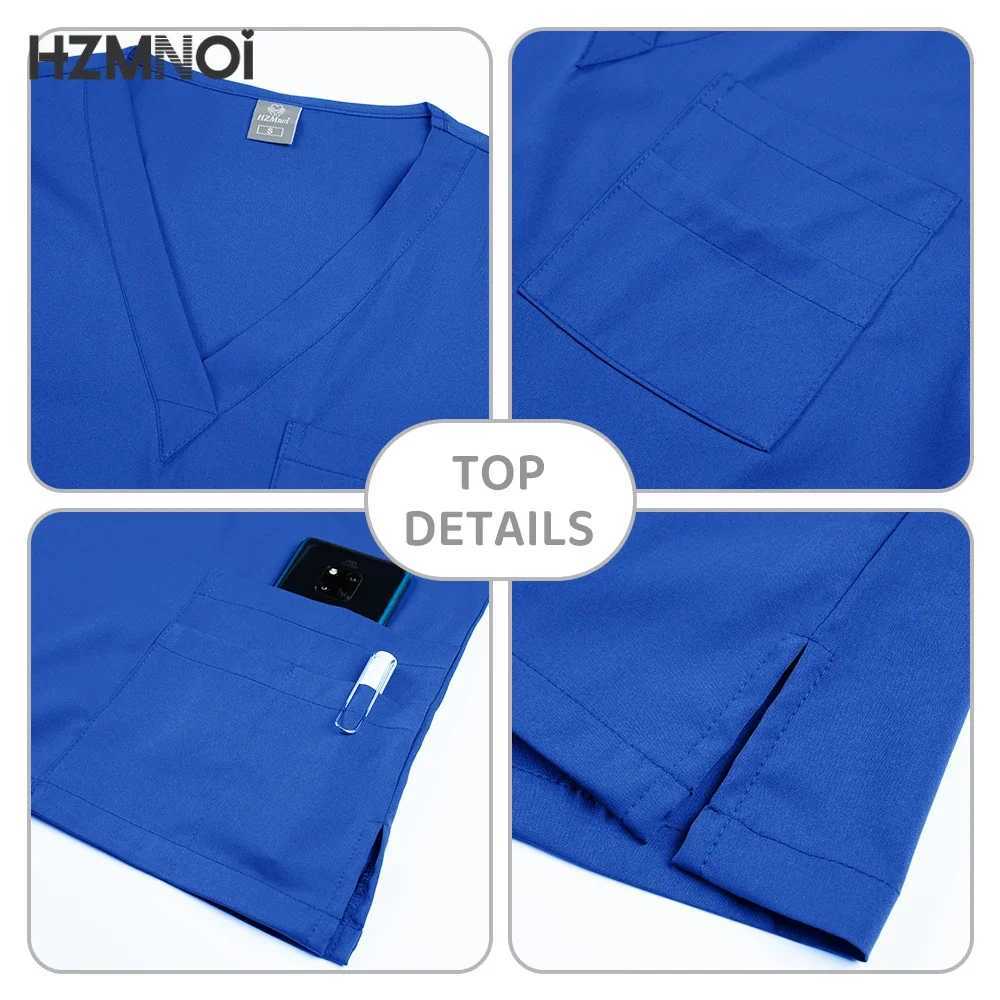 New Anti-Wrinkle Clinical Uniforms Washable Nurse Scrubs Sets Surgical Doctor Medical Uniforms Beauty Sn Spa Workwear X250410