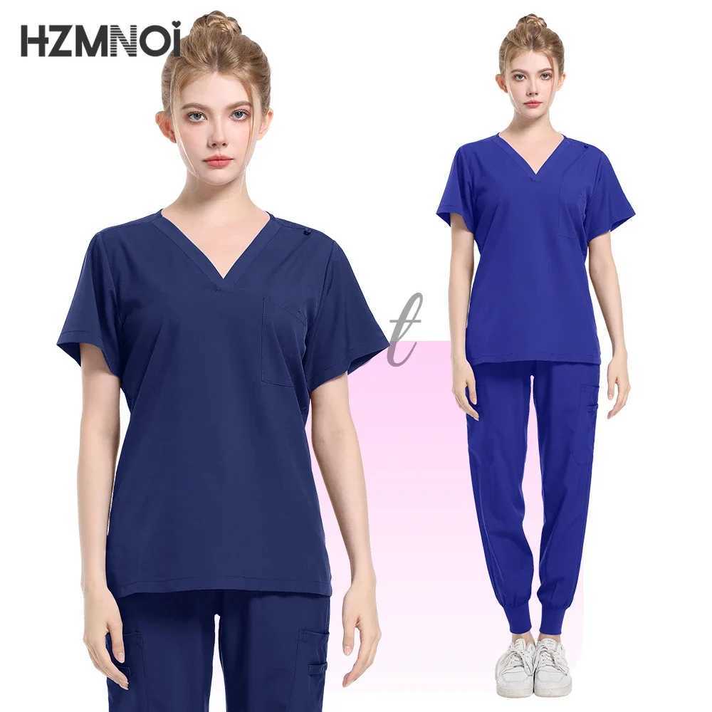 Women Scrubs Suits Surgical Tops Pants Multicolor Workwear Casual Jogger Clothes Hospital Doctor Nurse Uniform Medical Scrub Set X2504101