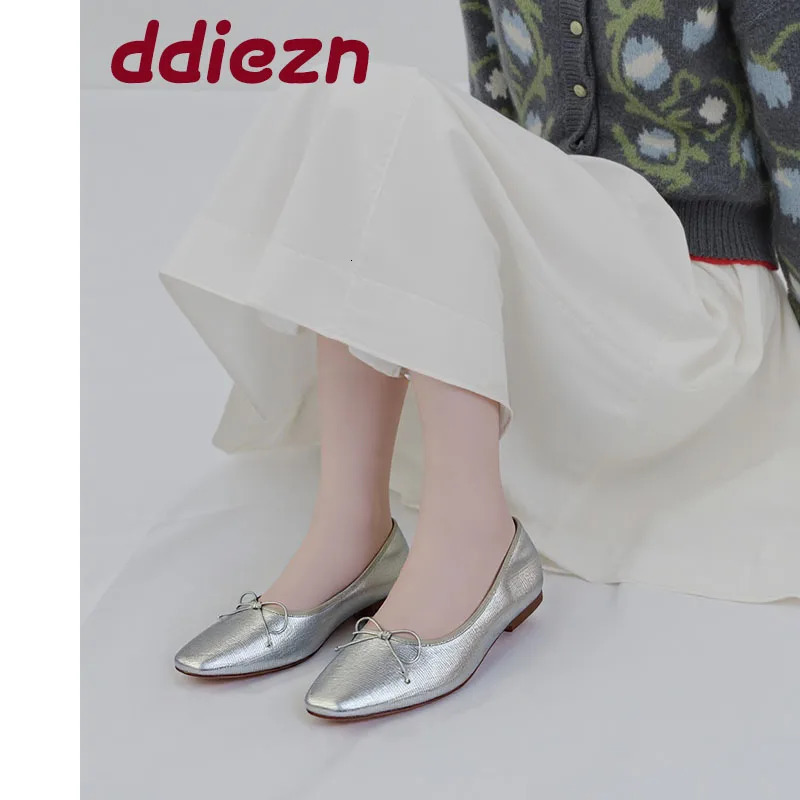 y ButterflyKnot Footwear Flats With Shoes For Women Female Soft Fashion Shallow Ladies Ballet Slip On 251121