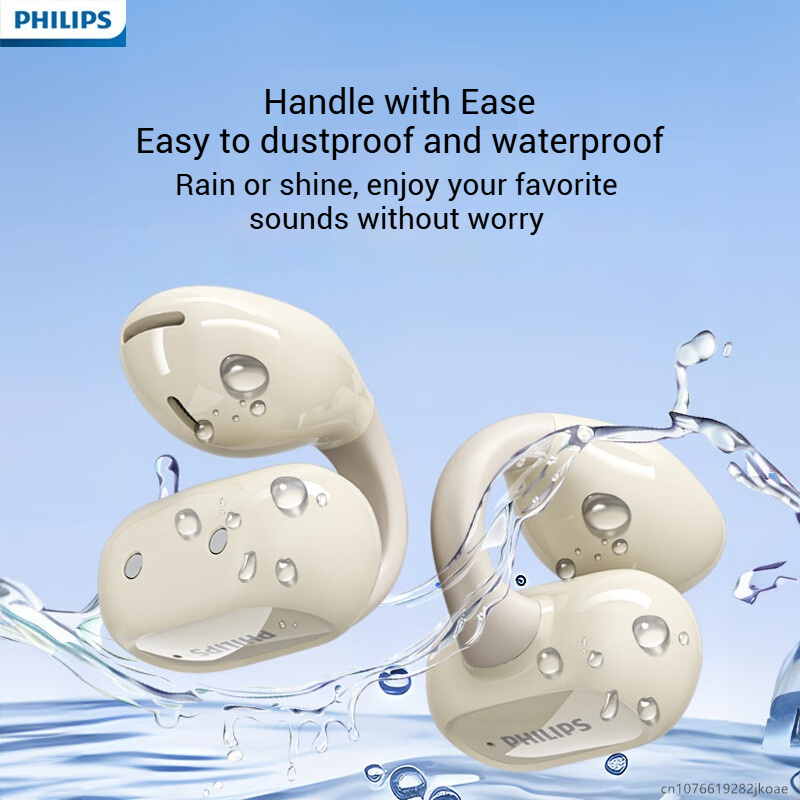 New Philips TAT2469 Ear Clip Earphones Wireless Bluetooth 5.4 Open Headset Sports Running Anti Drop Headphones Comfortable Wear 300mAh Long Standby