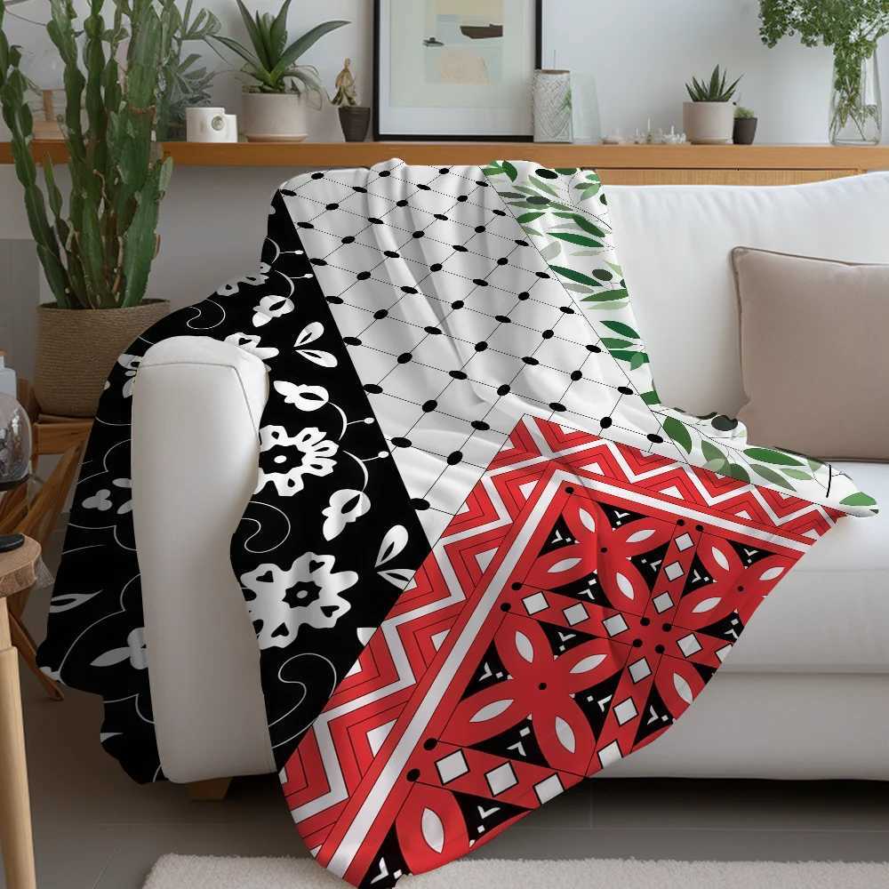 Hattah Keffiye Pattern Design Art Blanket Warm And Soft Suitable For Bedroom Living Room Sofa Bed Office Travel Camping C251111