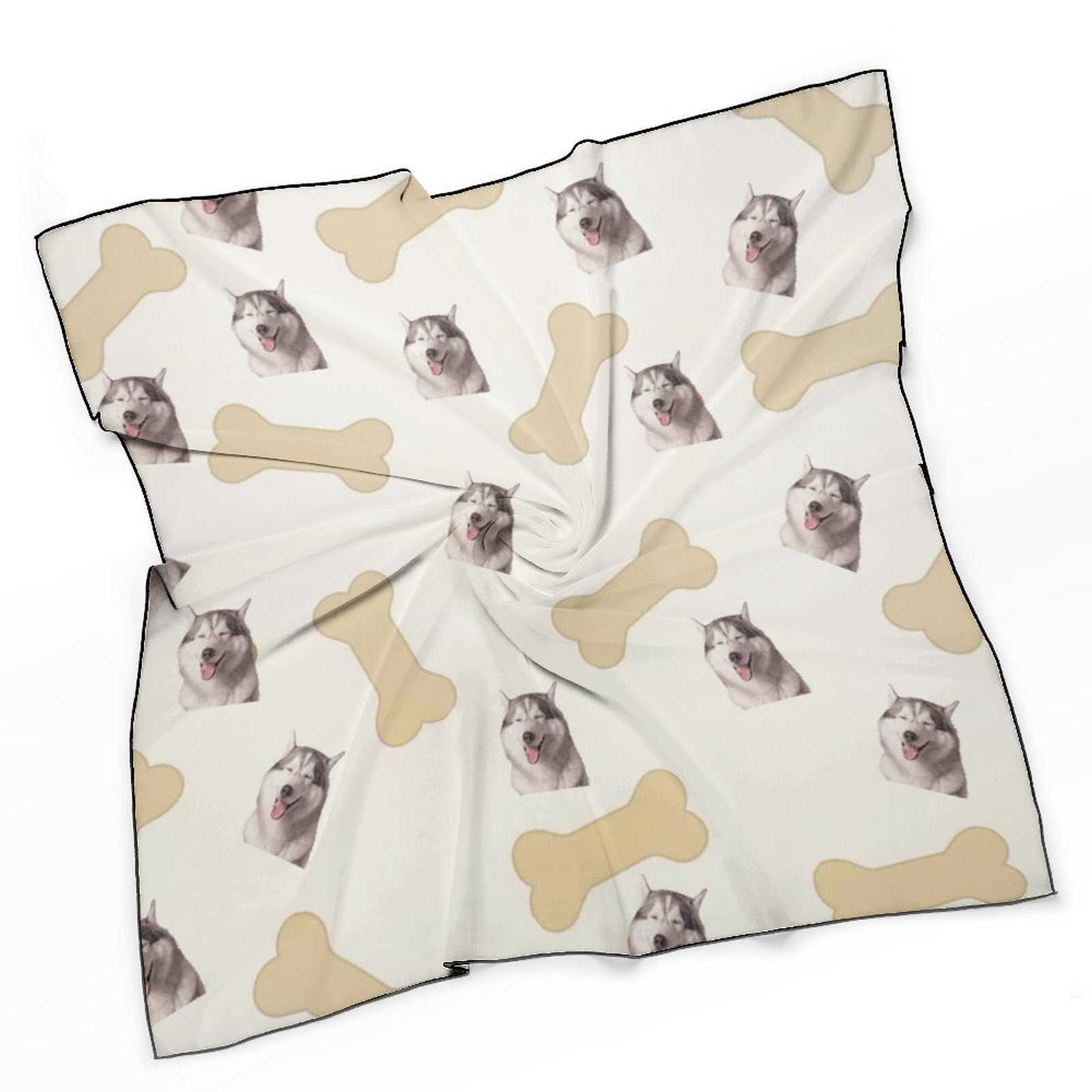 POD.DIY Women's Original Design Scarf lady Scarf Classic Letter Pattern Custom Shawl/Scarf Easy to Match Soft to the Touch Size 68*68cm