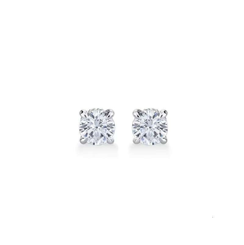 Luxury 4 Prongs Hidden Halo 14K Gold Diamond Earring Stud Fancy Lab Grown Diamond Earrings