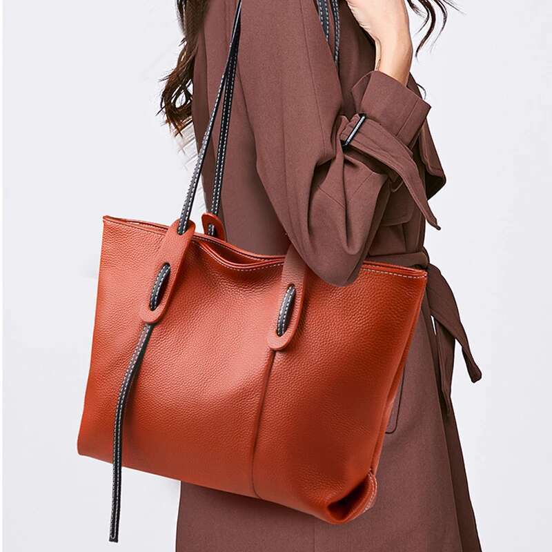 100% Genuine Cowhide Shoulder High Quality Handbags Brand Crossbody Bags For Women Leather Bag Tote Bag