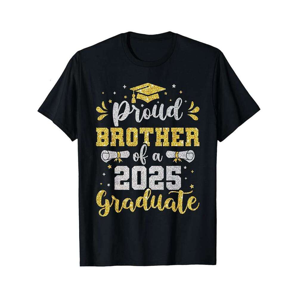 Designer T shirt Brother Senior 25 Proud Brother Of A Class Of 2025 Graduate - 220g T shits