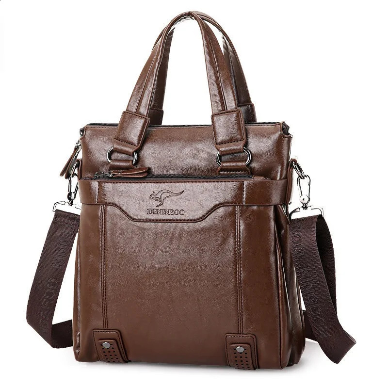 mens vertical handbag business briefcase shoulder cross body bag 250410