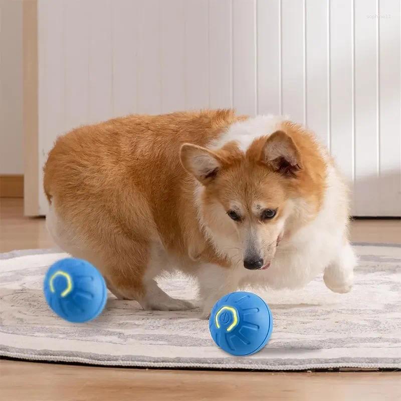 Update Pet Ball For Dogs Interactive Dog Toy Durable Automatic Rolling With Led Flash Lights Small Large Breed