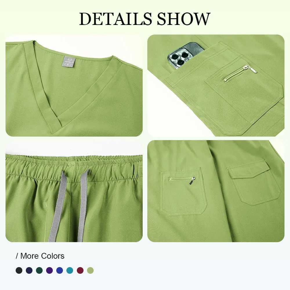 Women Scrubs Nurse Accessories Medical Uniform Unisex Slim Fit Comfort Clinical Women Operating Room Work Uniform Jogger Suit X250410