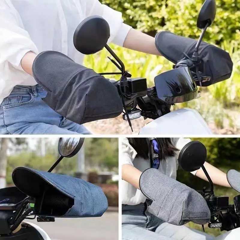 Motorcycles Handlebar Gloves For E-bike Motorcycles Outdoors Sun Protection Windproof Waterproof Handlebar Cover Accessories S25118{category}