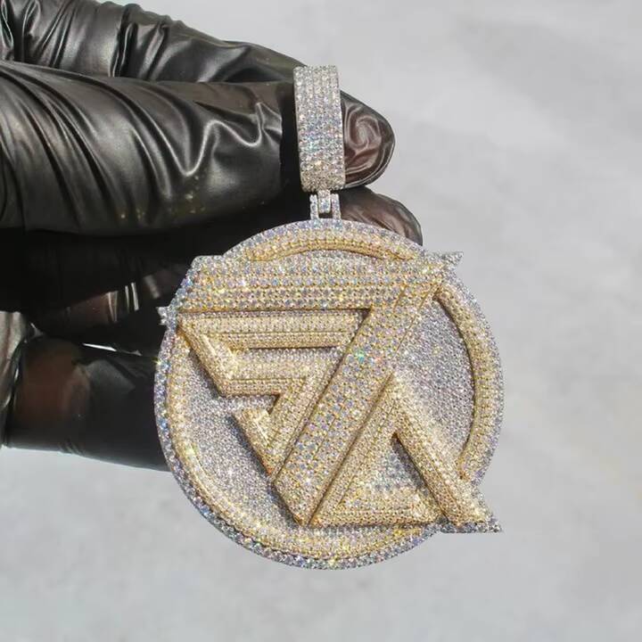 Factory Custom Hip Hop Photo Pendant Moissanite Lab Diamonds Iced Out Pendant As a Gift Customizable