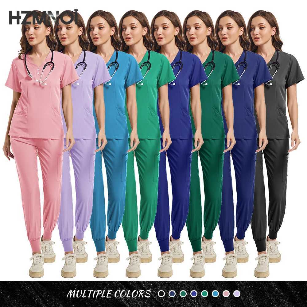 High Quty Medical Uniforms Women Scrubs Sets Nursing Accessories Hospital Beauty Sn Spa Work Clothes Suit Surgical Gowns X250410