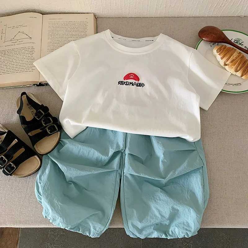 Kids Work Trousers Girls Thin Pants Summer Loose Casual Trousers 2025 New Boys Fashion Solid Sweatpants Childrens Clothing L251110