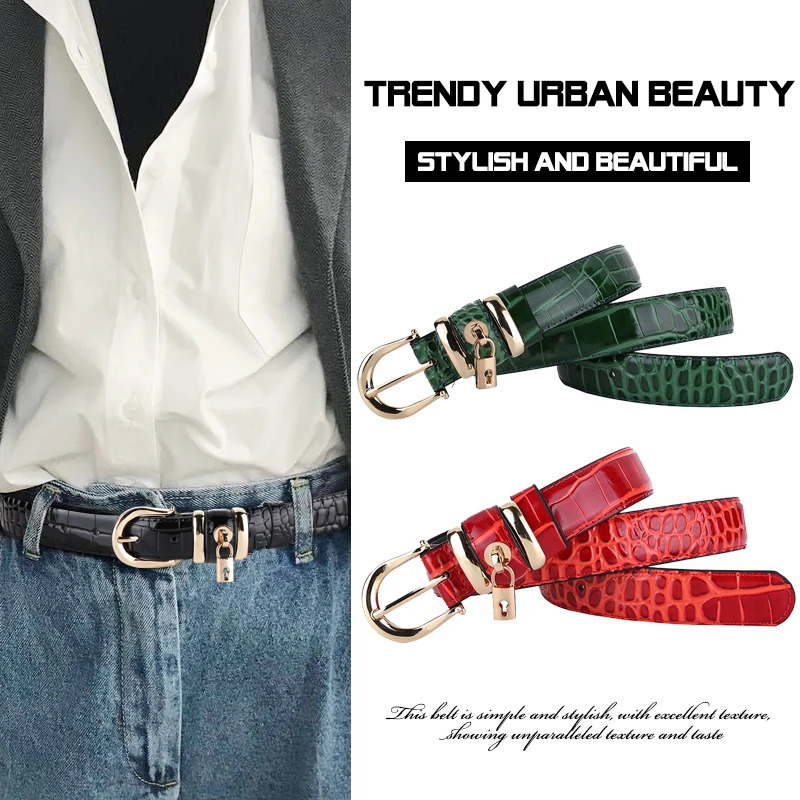 Pattern Two Layers Of Cowhide Genuine leather Women Belt Fashion Versatile Jeans Suit Pants Belt 251031