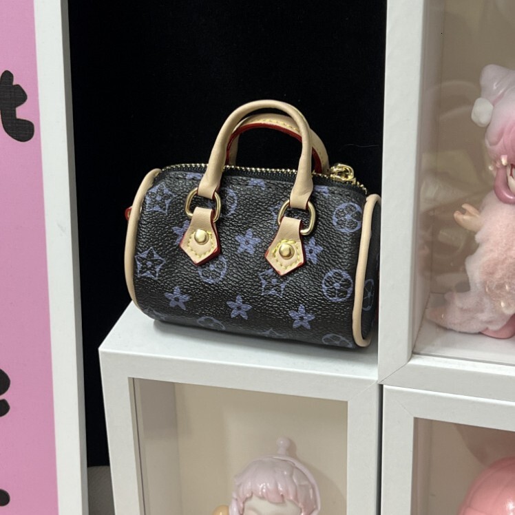 designer bag charm mini monogram pillow coin purse earphone keychain live streaming same style pendant car key bag