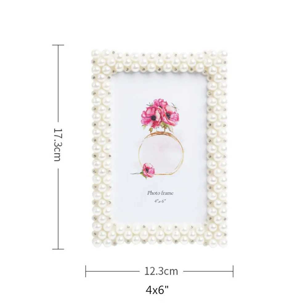 French Vintage Pearl Photo 367810Heart-shaped Round Square European Light Luxury Childrens Frame Home Decoration L251110 H260306