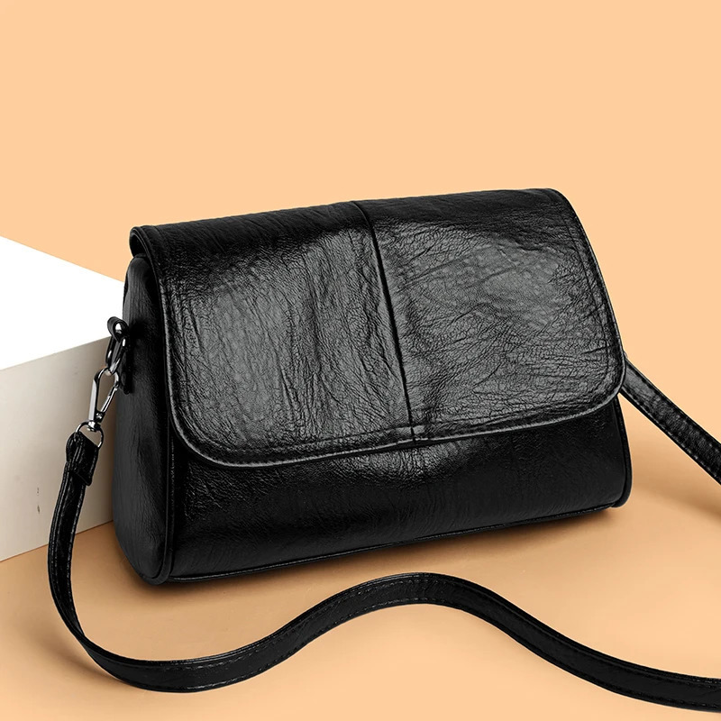 Retro Oil Wax Leather Crossbody Bag with a Textured and Vintage Feel Simple Elegant Flap n Adjustable Shoulder Strap Suitable for Daily Commuting Sho 