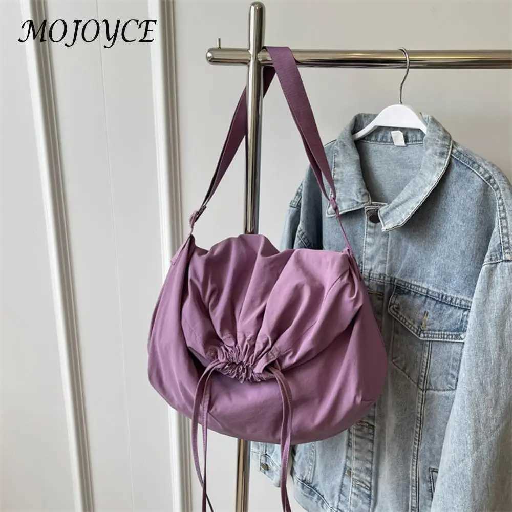 Women Drawstring Shoulder Bag Lightweight Crossbody with Adjustable Strap Ideal for Shopping and Outdoor ActivitiesT251110