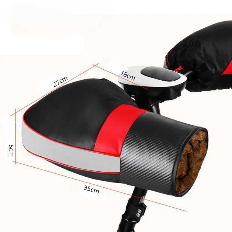 Motorcycle Handlebars Warm Winter Battery Car Windshield Gloves Windproof Warm Handle Thick Reflective Electric Car Handlebars S25118