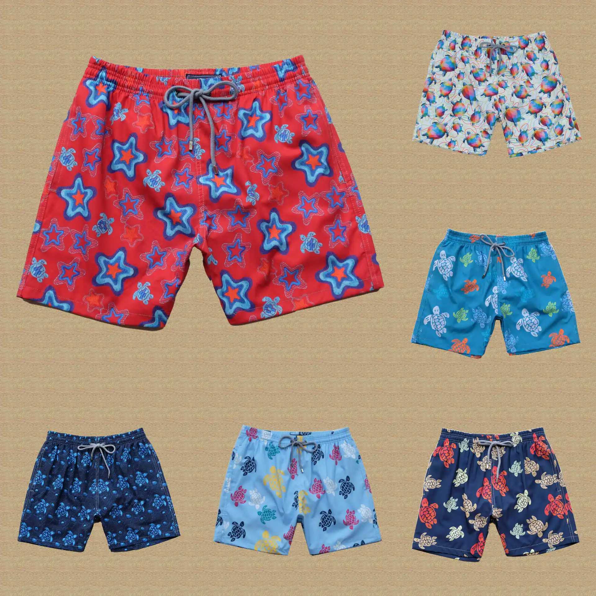 Summer Bermuda Masculina Mens Sea Turtle Brand Beach Surfing Sports Tight Pants Fast Drying Loose Wearing Mens Swimsuit X250410