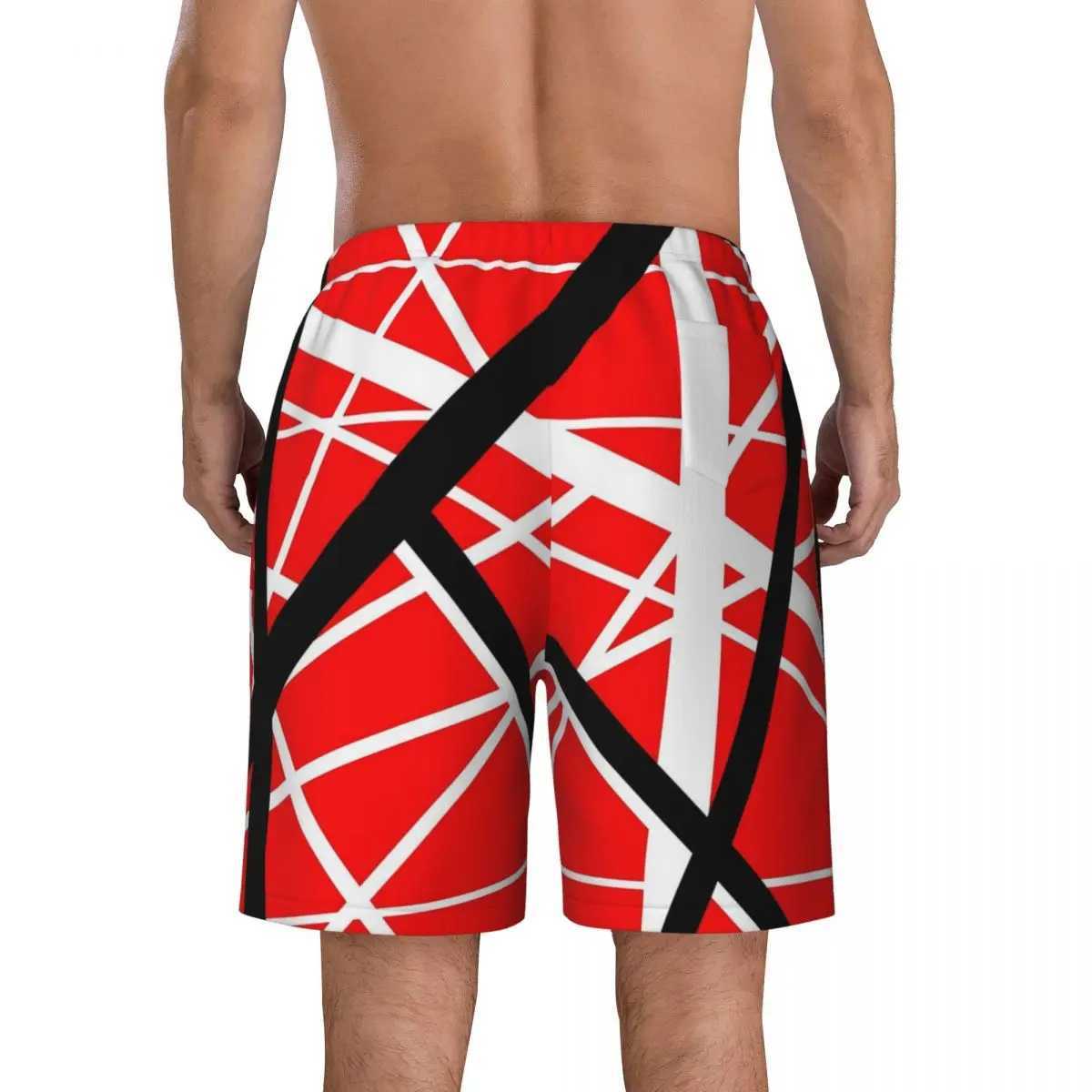Summer Board Shorts Mens Fan Hailun Surfing Red Black White Line Art Printed Beach Shorts Comfortable Swimming Trunk Plus SizeW250410