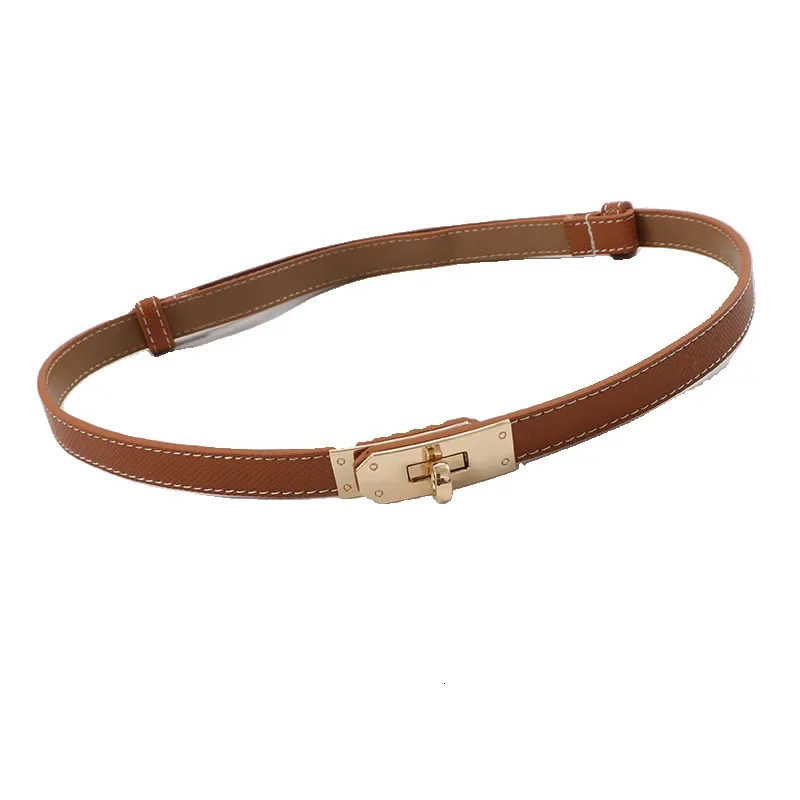 Adjustable Simple Leather Belt Womens Skirt Suit Waist Belt Sweater Waist Inning Versatile Minimalist Belt Home Love Lock Buckl 251111