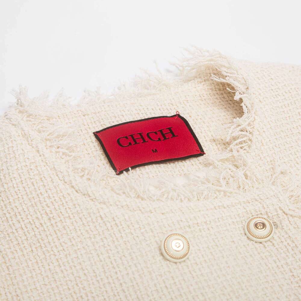 CHCH Women's Coat 2024 Autumn New Beige Fragrant Short Commuter Business Top