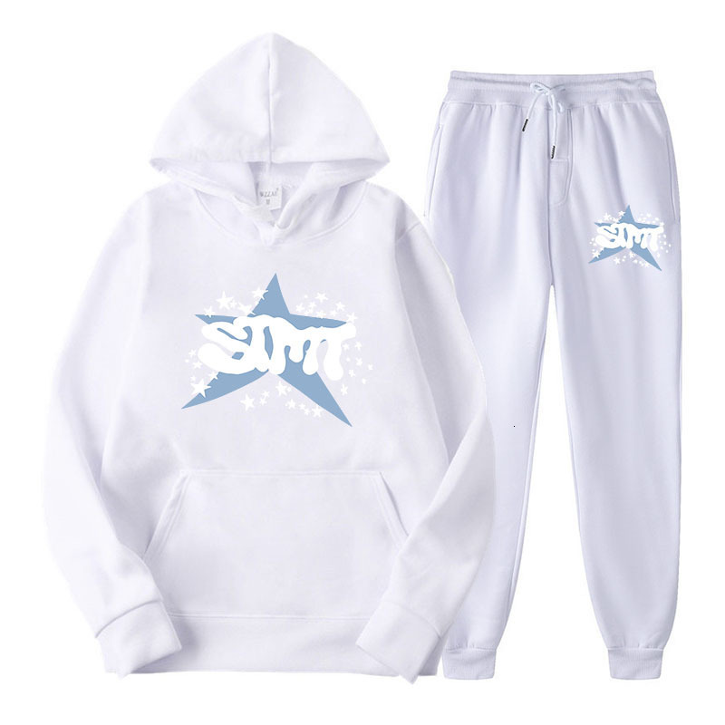 2 Pcs Tracksuit Coords Y2K Retro Men Balaclava Hoodie Embroidery Pattern Streetwear Dark Unisex Oversized Masked Sweatshirt Set 250910