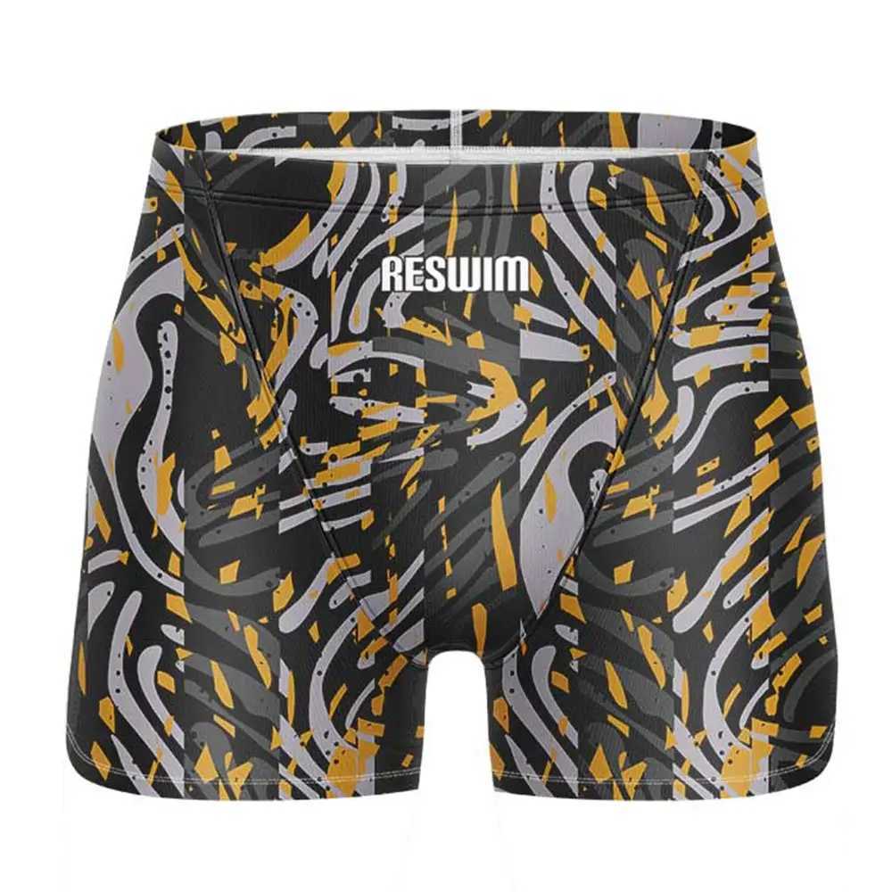 Summer Mens Swimming Jammer Shorts Endurance Sports Training Swimsuit Swimming Relay Swimsuit New Swimsuit Jammer Surfing ShortsW250410
