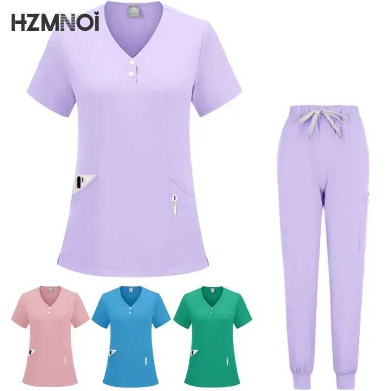Hospital Scrubs Sets Nurse Accessories Medical Clothing for Women Work Uniforms Dental Clinic Beauty Sn Spa Workwear Overalls X2504101