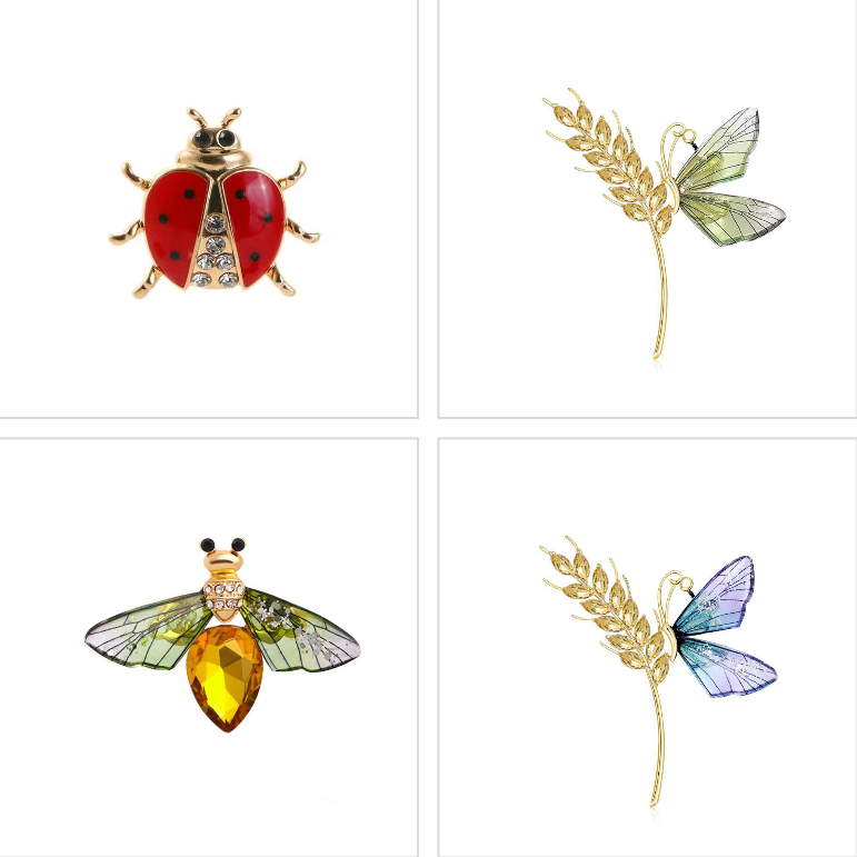 Classic Minimalist Design Charm Insect Brooch Meticulously Crafted Alloy Material Rhinestone With Brooch Exquisite Gift Womens Brooch