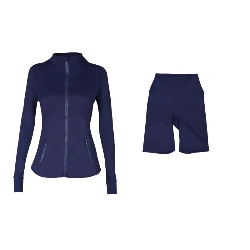 Workout Yoga Sets Shorts Leggings High Waist Sports Jackets Coat Elastic Sportswear Outfits Pants Gym Suits jackets sets gym set gym set