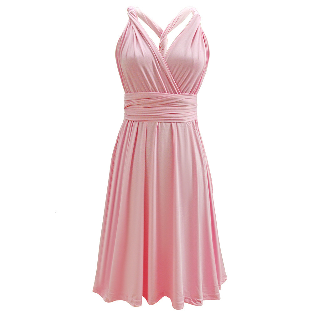 Women's multiple wearing methods Sexy open back strapping short skirt dress Summer 2025 new women