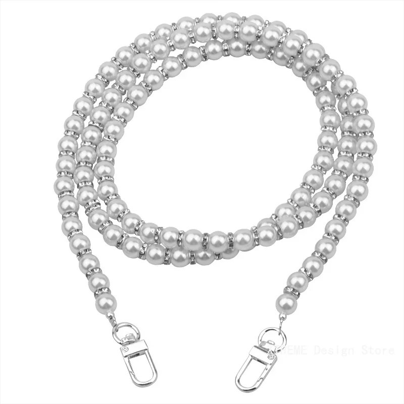 120CM Pearl Strap for Bags Accessories For Handbags DIY purse Replacement Long Beaded Chain Pearl Shoulder Strap For Bag 251110
