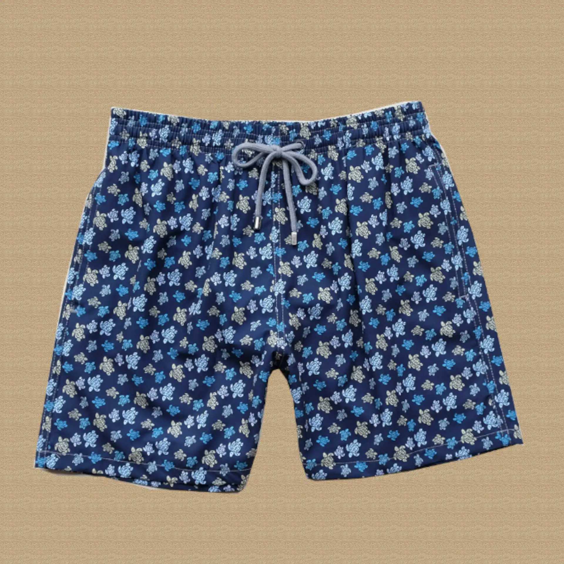 Summer Bermuda Masculina Mens Sea Turtle Brand Beach Surfing Sports Tight Pants Fast Drying Loose Wearing Mens Swimsuit X250410